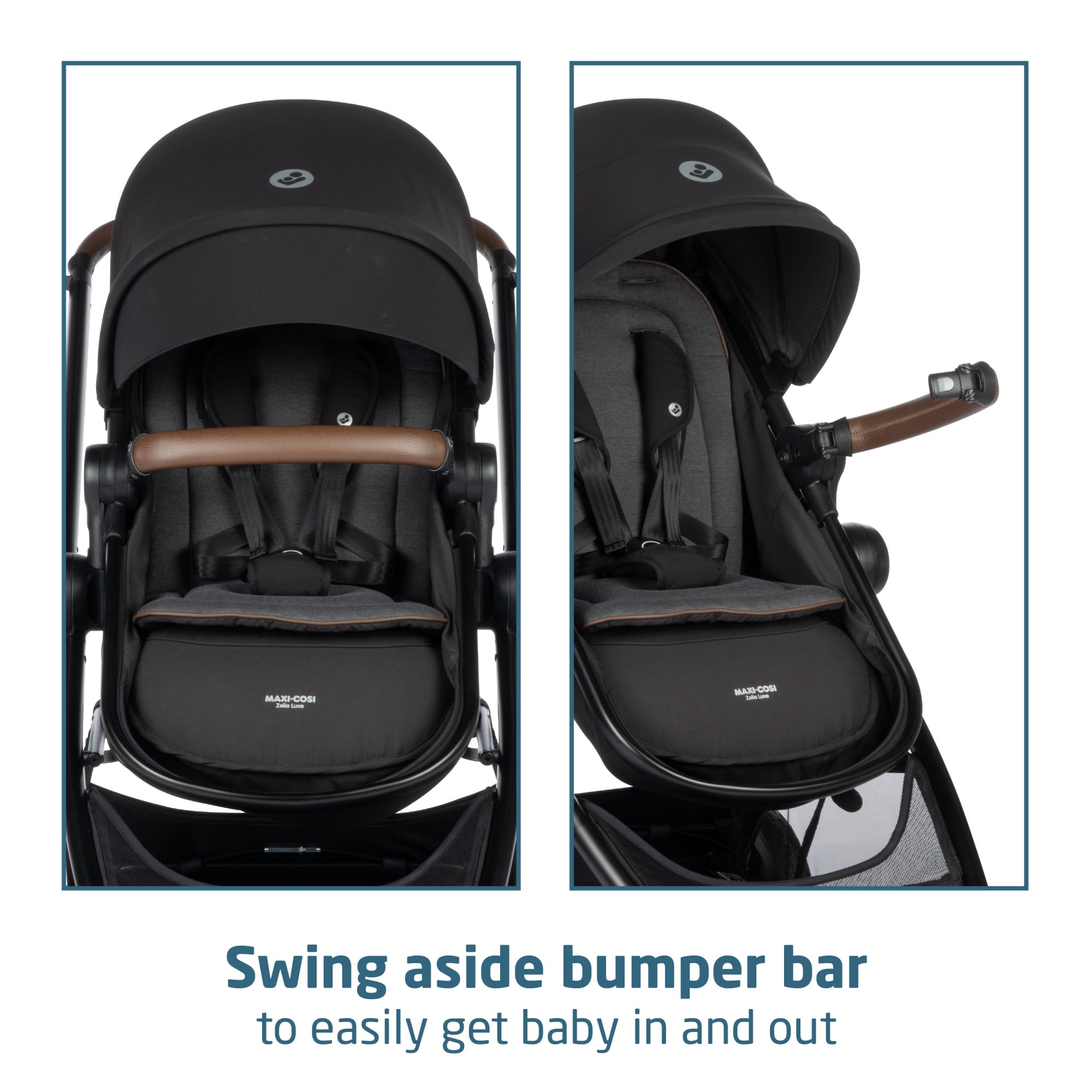 Maxi-Cosi Zelia² Luxe 5-in-1 Modular Travel System, New Hope Black