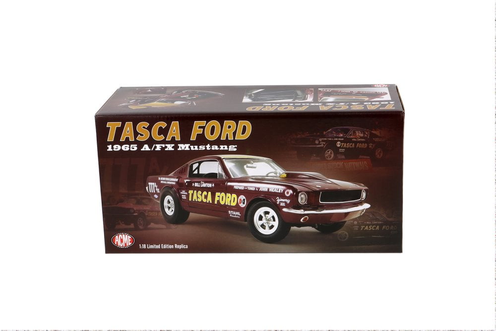 1965 Ford Mustang, A/FX Bill Lawton - Tasca Ford - Acme A1801839 - 1/18 scale Diecast Model Toy Car
