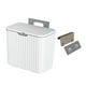 thumbnail image 1 of Contenedor de compost para interiores con gancho y tapa deslizante, abierto, estable, para colgar basura Blanco 7L, 1 of 9
