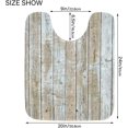 thumbnail image 5 of GZHJMY Vintage Wood Grain Bathroom Rug 24"×16",Non-Slip High Absorbent Bath Mat Rug Machine Washable Bahtub Mats, 5 of 7