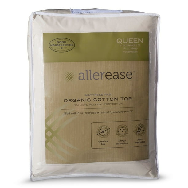 AllerEase Organic Cotton Allergy Protection Mattress Pad California