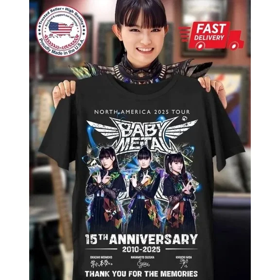 Babymetal North America Tour 2025 15Th Anniversary T-Shirt, fan gift