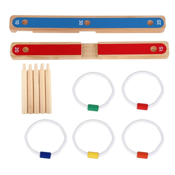 Juego de Lanzamiento de Anillos NikouMX para Niños de Madera Maciza