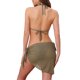 thumbnail image 3 of INSPIRAR CHIC Conjuntos de Bikini de Decoración de Concha para Mujeres de 3 Piezas con Top Halter, Parte Inferior de Triángulo con Lazo y Falda Cubierta Verde Musgo X-Large, 3 of 5