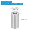 thumbnail image 2 of M3 Aluminum Spacers, 6 Pcs Metal Spacer Aluminum 3mm ID x 6mm OD x 12mm L Threaded Spacer Screw Standoff, Silvery, 2 of 6