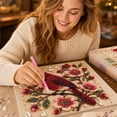 thumbnail image 4 of Bird Pearl Art DIY Kit, 3D Bead Embroidery Painting with Crystal Gems, Creative Floral Craft for Adults Beginners Wall Decor, 4 of 4
