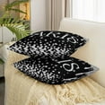 thumbnail image 3 of Eiffel Tower Reversible Throw Pillow Covers Paris Glitter (No Glitter No Sequin) Diamond Pillow Covers Home Decor for Kids Paris Decor Black Silver Square Cushion Covers Set of 2 18 x 18-Inch, 3 of 6