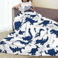 thumbnail image 6 of Pofeuu Cute Cartoon Dinosaurs Print Ultra-Soft Micro Fleece Blanket,for Bed Or Sofa,All Season Throw Blankets Flannel Blanket-60"x50", 6 of 7