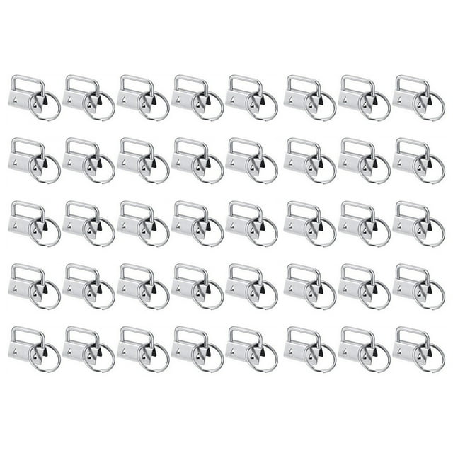 40 Uds. Clips de cola de 25mm llavero Hardware llavero Fob muñequera Hardware con llavero