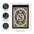 thumbnail image 2 of Evergreen Flag Cambridge Chic Letter S Monogram Applique Garden Flag - 12.5" Wide x 18" High, 2 of 5