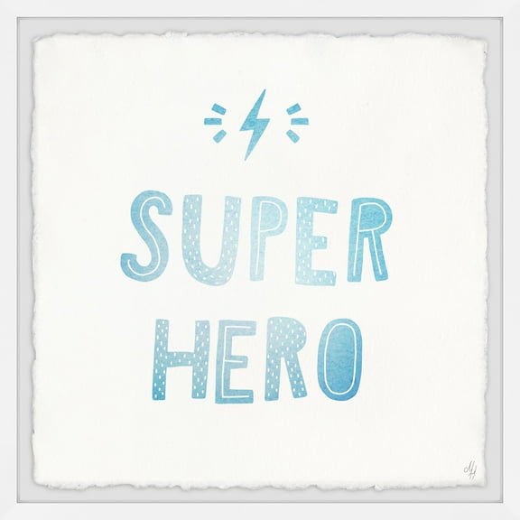 Marmont Hill Superhero Lightning Framed Wall Art