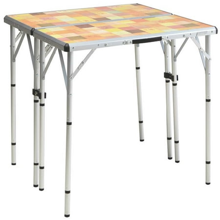 NEW! COLEMAN Pack-Away 4-in-1 Portable Mosaic Camping Tailgating Picnic Table