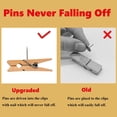 thumbnail image 3 of 50 PCS Push Pin with Wooden Clips, Durable Wooden Push Pins Clips,Thumb Tacks, Push pins for Cork Board, Photos, Craft Projects, Offices and Homes, 3 of 5