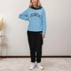 thumbnail image 2 of Gibobby Conjuntos de sudadera con bloques Conjunto de dos piezas con sudadera con capucha y manga larga con estampado de para mujer(Azul,G), 2 of 5