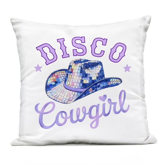Stupell Industries Purple Disco Cowgirl Hat Design by Amanda Greenwood Outdoor Printed Pillow