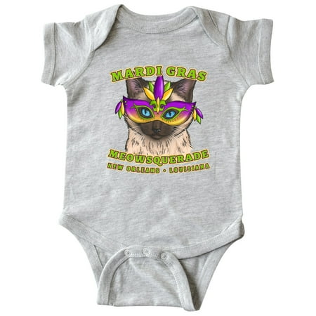 

Inktastic Mardi Gras Meowsquerade New Orleans Louisiana Gift Baby Boy or Baby Girl Bodysuit