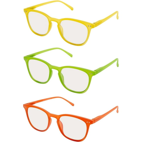 MicroVision Optical Futura 3P Blue Light Reading Glasses, Sunshine 3.00