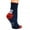 A-Navy71, variant on Bibifish Womens Socks Sports Mid Socks With Animal Pattern Breathable Crew Socks Trendy Strip Pattern Ladies Workout Mid Calf Socks