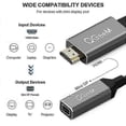 thumbnail image 5 of QGeeM HDMI to Mini DisplayPort Adapter 4K@30Hz Plug & Play for PC Laptop UHD Video Converter Cable, 5 of 5