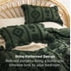 thumbnail image 3 of Juego de Edredón Bedsure Queen Size Verde Oscuro con Capitonado Boho 3 Piezas, 3 of 8