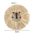 thumbnail image 4 of Ins Hand-Woven Cartoon Lion Tiger Straw Wall Hanging Craft Oranment Cotton Thread Weaving Round Tapestry Decorative, 4 of 4