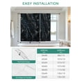 thumbnail image 6 of Starry Night Tie Up Curtains for Windows 45 Inch Length Balloon Curtains Kitchen Adjustable Balloon Window Shade Chic Modern Black Blue Marble Texture Tie Up Valance Bathroom Curtain Window 52"x45", 6 of 6