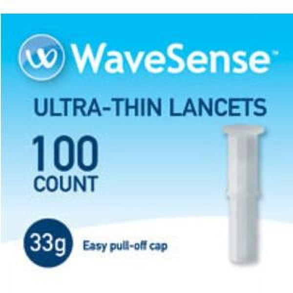 WaveSense Lancets 33g Box of 100 8 Pack