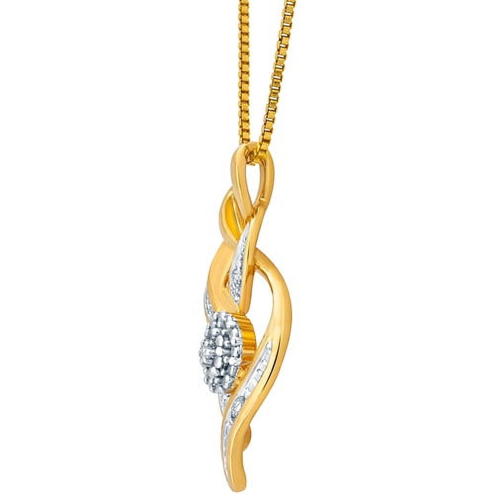 Arista Accent Carat T.W. Round White Diamond Rhodium-plated Ring, Earrings and Pendant Set in Brass, 18"