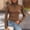 Brown, variant on Vivianyo HD Women's Half-Zip Ribbed Turtleneck Top,Long Sleeve Slim Fit Casual Knit SweaterWine,Size S-XXXXXL