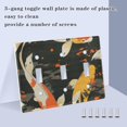 thumbnail image 3 of Yayeee Toggle Light Switch Wall Plate 3-Gang 6.37"x4.48" Decorative Outlet Cover, Fish Pattern, 3 of 7