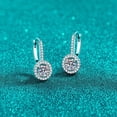 thumbnail image 4 of Natural Moissanite Women's 2.5Ct Round Cut Natural Moissanite Clip On Earrings in 14K White Gold Plated, 4 of 5