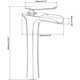 thumbnail image 2 of Robinets Salle de Bains Cascade Mitigeur évier -Robinet Mélangeur de Lavabo Chromé Robinetterie Mitigeur Cascade pour Salle de Bains (Haut) (noir) esquí esquí Gafas de esquí, 2 of 5