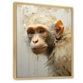 thumbnail image 2 of Designart "Silhouetted Minimalism: Monkey I" Animals Monkey Floater Framed Wall Decor, 2 of 5
