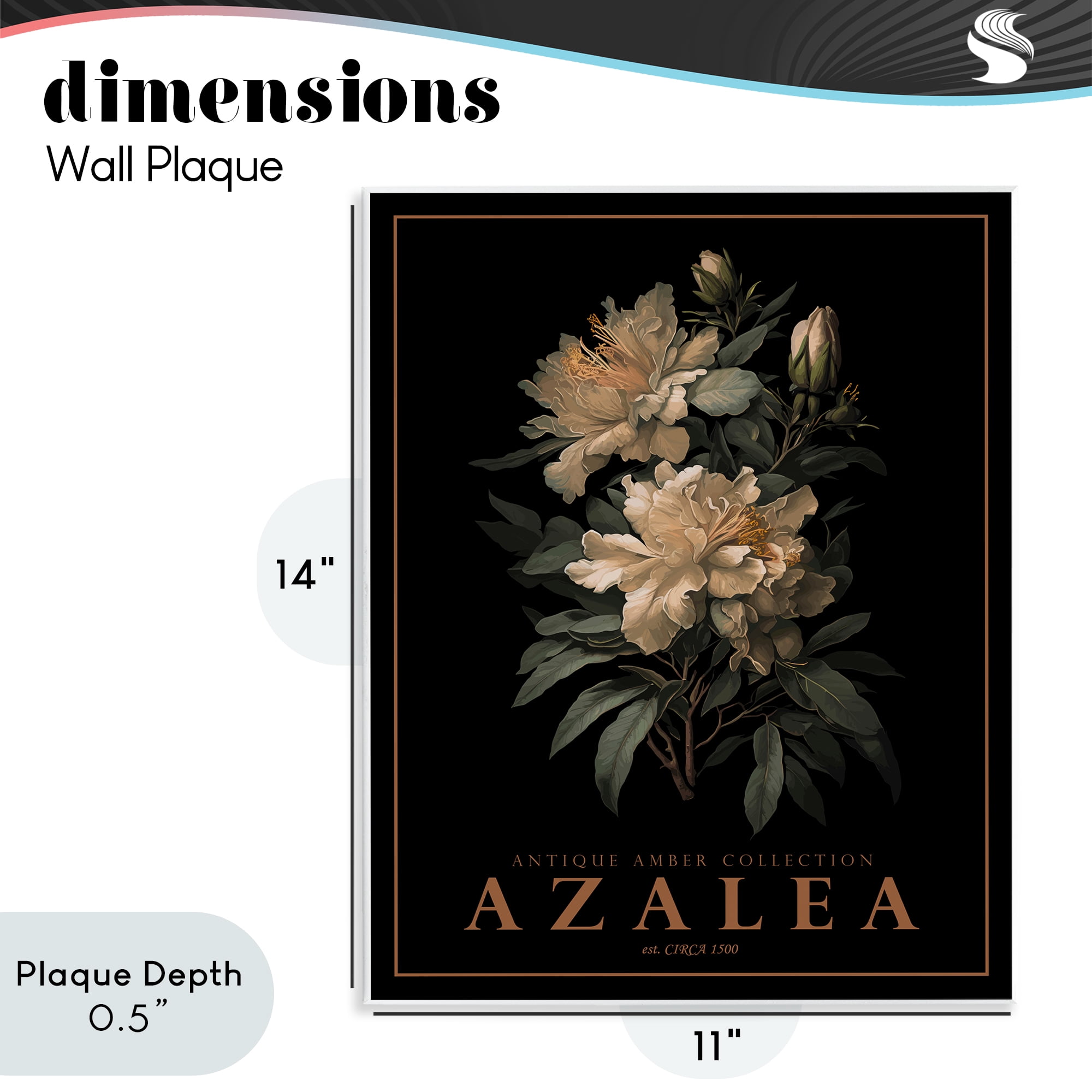 Stupell Industries Antique Azalea Bushel Wall Plaque Art, design by Christopher Giampietro