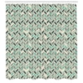 thumbnail image 3 of Ambesonne Chevron Shower Curtain, Grunge Zigzag Design, 69"Wx70"L, Multicolor, 3 of 3