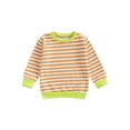 thumbnail image 1 of Gupgi Chandail en Molleton Unisexe pour Enfants Garçon Fille Pull Rayé à Manches Longues Col Rond, 1 of 9