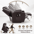 thumbnail image 2 of Korser Power Lift Recliner Chair for Elderly with Massage and Heat PU Leather for Living Room,Brown, 2 of 6