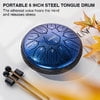 LEKATO Steel Tongue Drum 6 Inch 11 Notes D Major Beginner Handpan Drum Percussion for Meditation Yoga Musical Education Christmas New Year's Gift for Families/Friends/Lovers