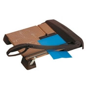 X-ACTO 011409 Adjustable Heavy Duty Self-Sharpening Steel Wood Base Paper Trimmer - 15 Sheet, 12 x 12 In. Cut