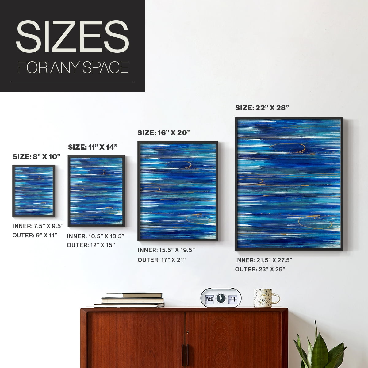 Waterworld Framed Print in Black Solid Wood 16 x 20 Framed Print