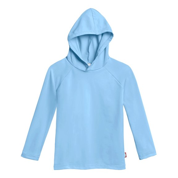 Unisex UPF 50 Long Sleeve Hooded Rashguard | Bright Light Blue
