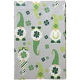 thumbnail image 4 of Serafina Home St. Patrick's Day Flannel Back Vinyl Tablecloth: Cute Garden Gnomes Celebrate with Shamrock Clovers Decorations Table Cover (52" x 70" Inch), 4 of 5