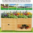 thumbnail image 5 of NAIZEA Raised Bed Garden Cabinet with Extra Storage Compartments, 34" x 18" x 30" Wooden Planter Box Large Planter Stand Box for Herbs, Vegetables, Flowers Backyard Patio Gardening Balcony, 5 of 7