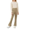 thumbnail image 2 of CPNG Kid Girls Plus Size Soft Flared Leggings High Waist Pants Bootcut Leggings Tall & Long Bootleg Pants Tummy Control Bell-Bottoms Basic Tight Ankle Leggings, 2 of 5