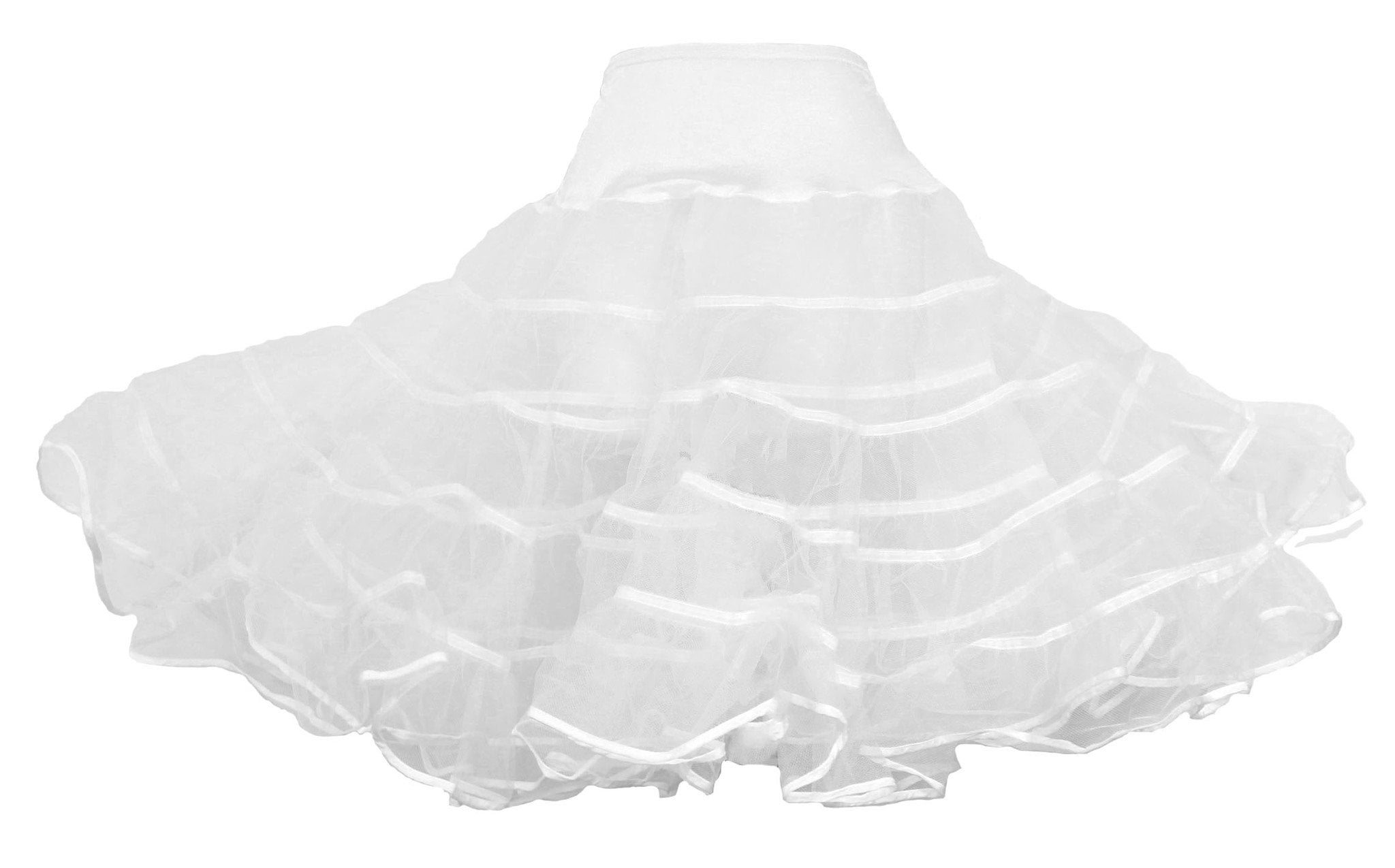 Hip Hop 50s Shop Adult White 50's Crinoline Petticoat Slip XS/S