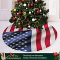 thumbnail image 6 of FMSHPON American Flag Tree Skirt Independence Day Xmas Christmas Tree Skirt Stand Mat for Holiday Party Decoration Indoor Outdoor 36 inches, 6 of 6