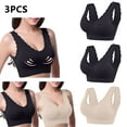 thumbnail image 2 of Timegard Sports Bras for Women 3pc No Underwire Lace Strap Full Support Breathable Comfy Everyday Bras, 2 of 8