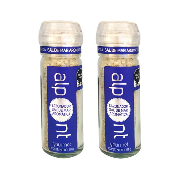 ALPONT GOURMET Molinillo Sal De Mar Aromática 111g 2 Piezas