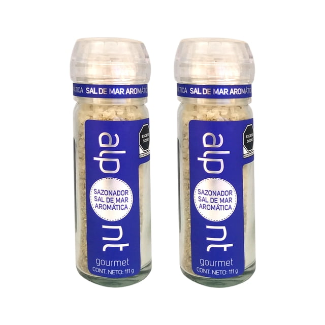 ALPONT GOURMET Molinillo Sal De Mar Aromática 111g 2 Piezas