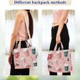 thumbnail image 4 of FORMRS Womens Corduroy Tote Bag Crossbody Shoulder Handbag with Pocket, Pink Christmas Cups, 4 of 7